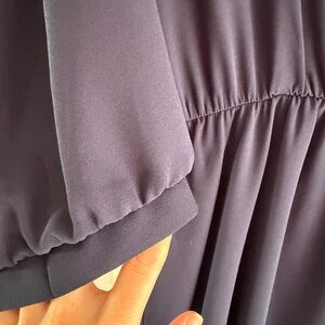 Navy lighweight long sleeve dress.